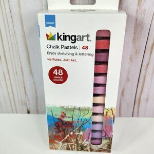 Soft Chalk Pastels 48 Assorted Colors Square Kingart Drawing Mixed Media Art